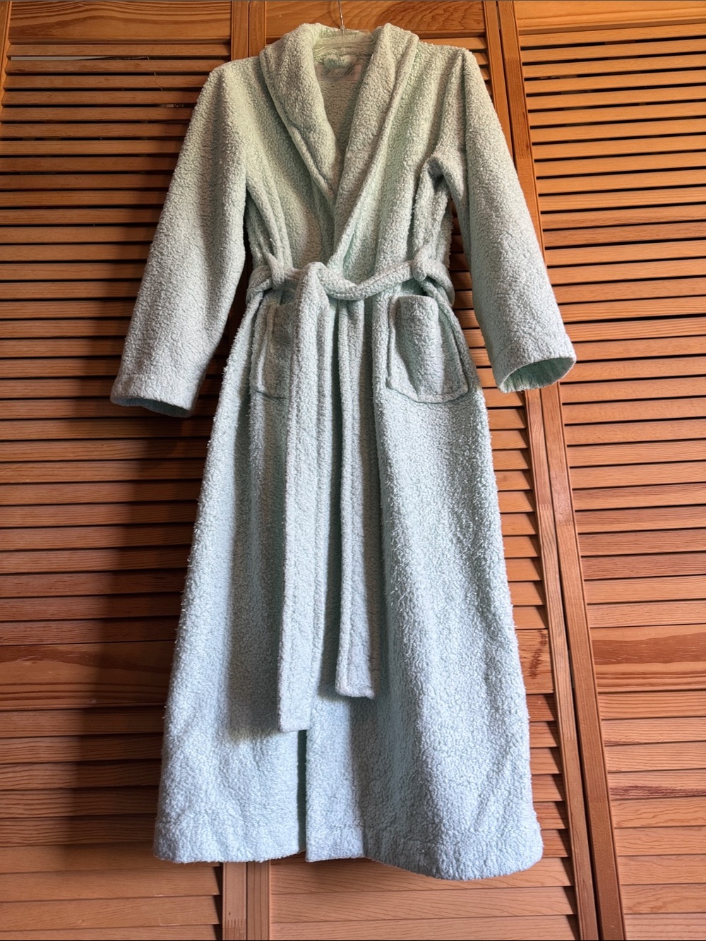 Luxury brand Plush Bathrobe in Light Mint